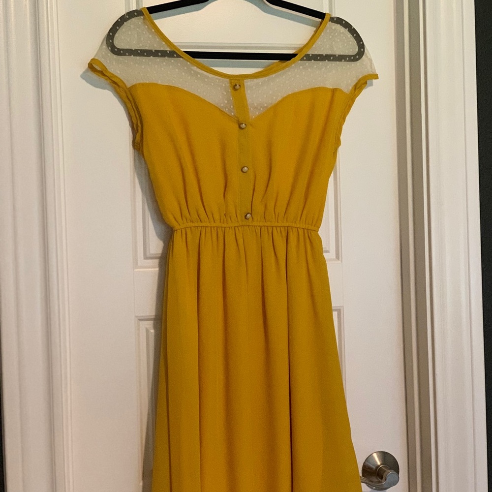 Mustard yellow dress